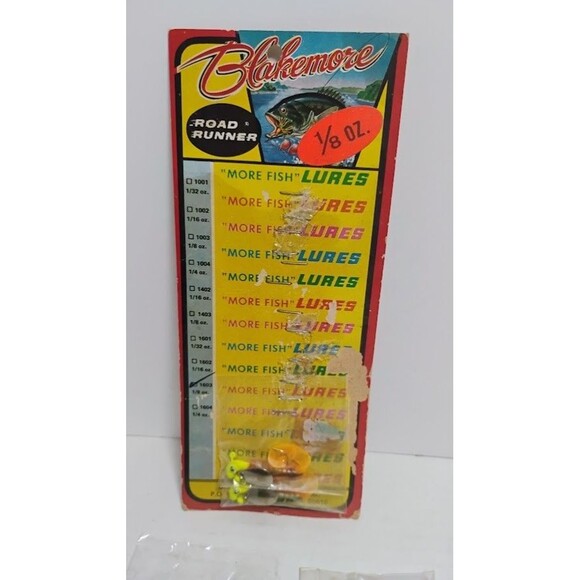 VTG NEW OLD STOCK NOS 7 CT JIG HEAD & SPINNER LURE LOT BLAKEMORE FLE-FLY & NEBCO - Picture 2 of 6
